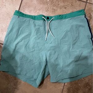 Vineyard Vines Light Aqua Swim Shorts with Teal Waistband XXL